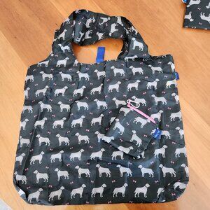 rockflowerpaper "Dogs Black" blu bag Reusable Tote - Foldable Eco-Friendly
